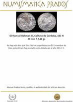 al-Andalus. Al-Rahman III. Dirham 331 H. (Zonder, Postzegels en Munten