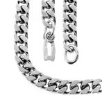 Zilveren robuuste gourmetschakel ketting | 44 cm, Ophalen of Verzenden, Gebruikt, Overige kleuren, Zilver