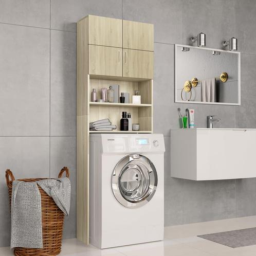 vidaXL Wasmachinekast 64x25,5x190 cm bewerkt hout sonoma, Elektronische apparatuur, Wasmachines, Nieuw, Verzenden