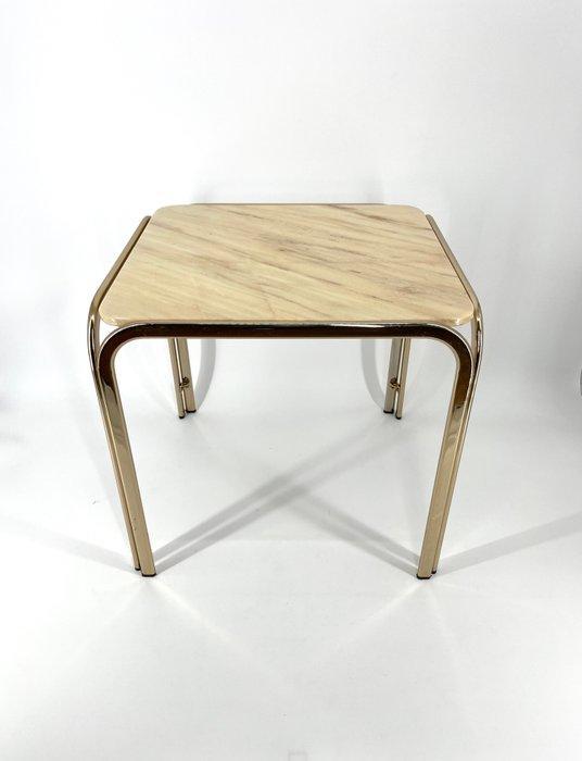 Salontafel - Marmer, Aluminium - Salontafel met een marmeren, Antiek en Kunst, Kunst | Designobjecten