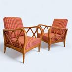 Fauteuil - Walnoot - Paar vintage fauteuils