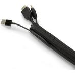 Zelfsluitende kabelslang 16mm - 3 meter - Zwart, Doe-het-zelf en Bouw, Elektriciteit en Kabels, Nieuw