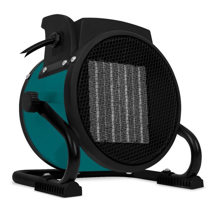 Elektrische ventilatorkachel 1000W/2000W – keramisch - groen, Doe-het-zelf en Bouw, Verwarming en Radiatoren, Nieuw, Verzenden