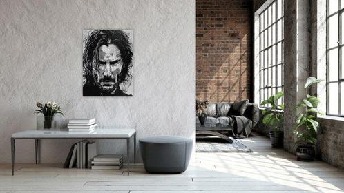 John Wick - Keanu Reeves - handpainted and signed - by, Verzamelen, Film en Tv