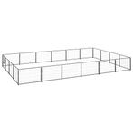 vidaXL Hondenkennel 24 m² staal zwart, Dieren en Toebehoren, Verzenden, Nieuw