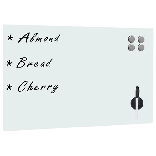 vidaXL Whiteboard voor aan de wand magnetisch 60x40 cm glas, Zakelijke goederen, Kantoor en Winkelinrichting | Kantoorartikelen