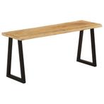 vidaXL Bankje met natuurlijke rand 105 cm massief mangohout, Huis en Inrichting, Verzenden, Nieuw