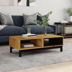 vidaXL Salontafel FLAM 100x50x32,5 cm massief grenenhout, Huis en Inrichting, Verzenden, Nieuw