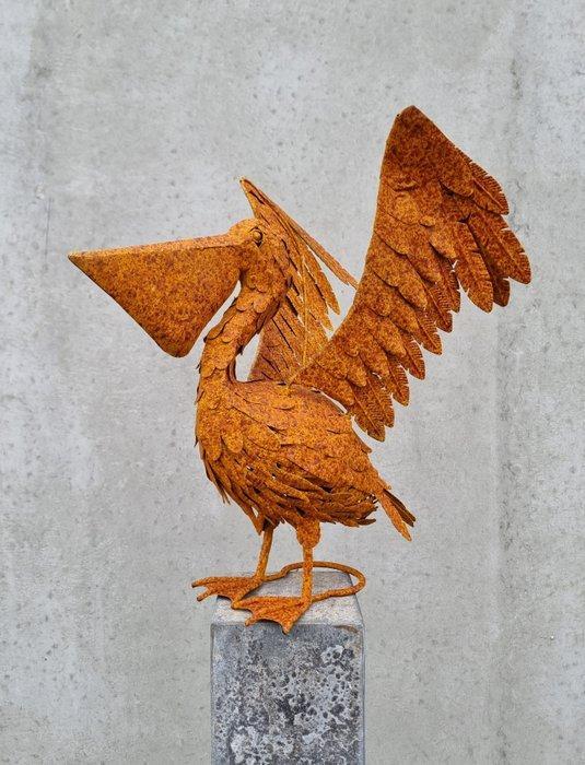 Beeldje - Grote pelikaan - IJzer, Antiek en Kunst, Curiosa en Brocante