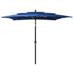 vidaXL Parasol 3-laags met aluminium paal 2,5x2,5 m, Verzenden