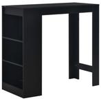 vidaXL Table de bar avec étagère Noir 110x50x103 cm, Maison & Meubles, Verzenden, Neuf