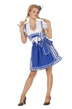 Blauwe Dirndl Jurk Oktoberfest Dames, Verzenden, Nieuw
