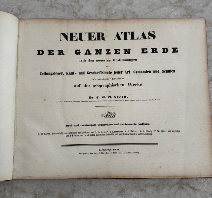 Duitsland - Wereld; Stein / J.C. Hinrichs - Neuer Atlas der, Boeken, Atlassen en Landkaarten