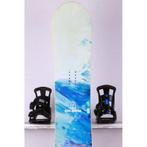 149 dames snowboard BEACH MOUNTAIN CRYSTAL, White/blue, FLAT, Verzenden, Gebruikt, Board