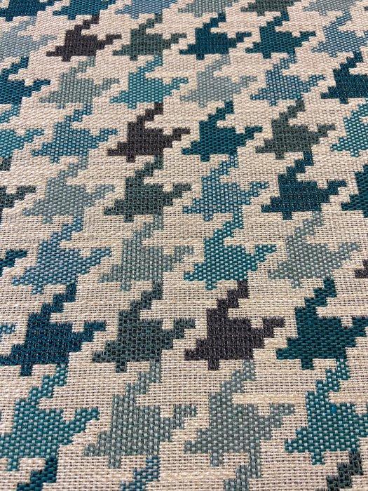 Prestigieus stevig weefsel met pied de poule-bewerking. -, Antiek en Kunst, Antiek | Tapijten, Tafelkleden en Textiel