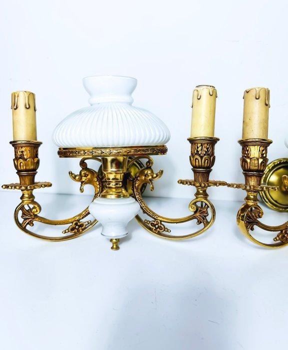 Wandkandelaar - Opaline glas, Huis en Inrichting, Overige Huis en Inrichting