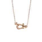 Fred - Ketting met hanger roze goud