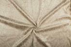 Fluweel stof zandbruin stof - 10m rol - Velours stretch, Nieuw, Verzenden