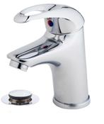 Sanifun wastafelmengkraan Litia Chroom + afvoerplug, Doe-het-zelf en Bouw, Nieuw, Kraan