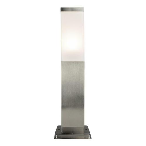 AANBIEDING Moderne zilveren tuinpaal 45cm E27 fitting Morena, Tuin en Terras, Buitenverlichting, Nieuw, Led, Overige materialen