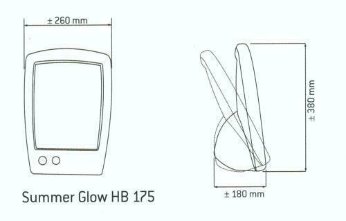 Hapro SummerGlow HB 175 Lampe de bronzage visage. Crème solaire gratuite +  Chaussons