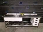 Werkbank | 4-lades | trespa | RVS | 240 cm, Gebruikt