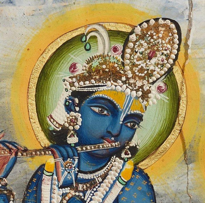 Petite miniature indienne représentant les éternels amants, Antiquités & Art, Art | Art non-occidental