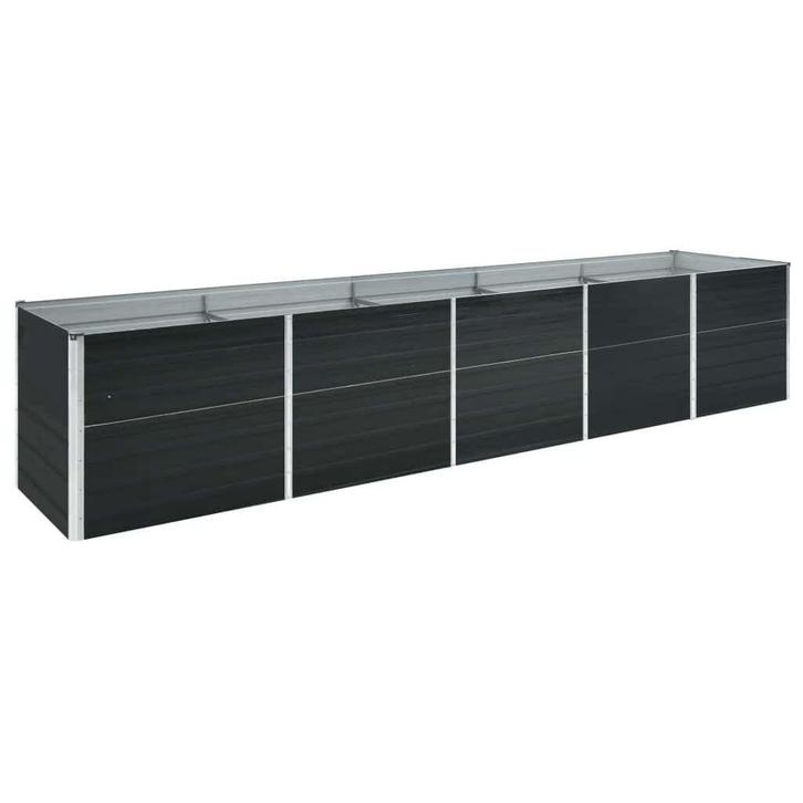 Antraciet plantenbak 4m | OP = OP | 55%, Tuin en Terras, Bloembakken en Plantenbakken, 30 tot 60 cm, 100 cm of meer, Tuin, Rechthoekig