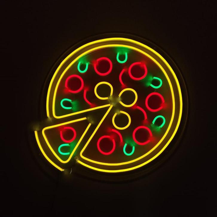 Pizza Neon Bord Pizzaria Lamp Etens Restaurant Voedsel LED, Collections, Collections Autre, Envoi