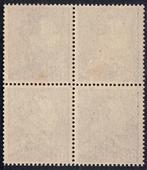 Belgique 1941 - 5Fr. Poortman dans un bloc de 4 avec une, Postzegels en Munten, Gestempeld