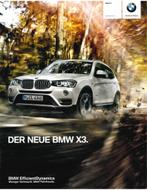 2014 BMW X3 BROCHURE DUITS, Boeken, Nieuw