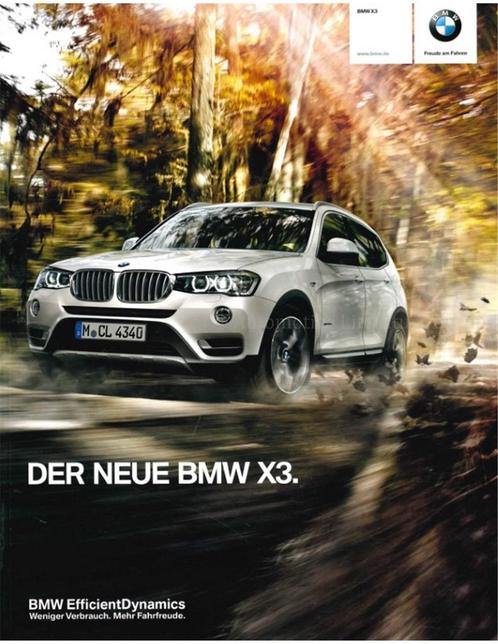 2014 BMW X3 BROCHURE DUITS, Livres, Autos | Brochures & Magazines