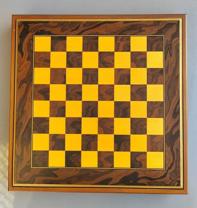 Dal Negro - Schaakspel - e dama in legno tornito con, Antiquités & Art, Curiosités & Brocante