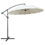 vidaXL Zweefparasol met aluminium paal 3 m wit, Tuin en Terras, Verzenden, Nieuw