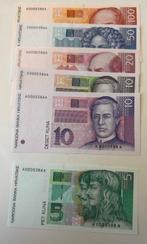 Croatie. - 5, 10, 10, 20, 50, 100 Kuna 1993-1995 - Pick 28,