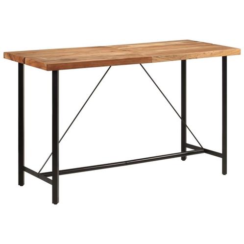 vidaXL Bartafel 180x70x107 cm massief acaciahout en ijzer, Maison & Meubles, Tables | Tables à manger, Envoi