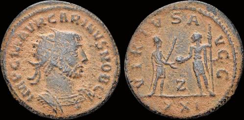 282-285ad Roman Carinus Ae antoninianus emperor receiving..., Postzegels en Munten, Munten en Bankbiljetten | Verzamelingen, Verzenden