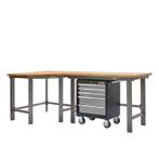 Werkbank hoekopstelling - Hoek werkbank 260 cm lang grijs, Doe-het-zelf en Bouw, Werkbanken, Ophalen of Verzenden, Nieuw