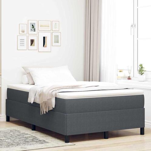 vidaXL Bedframe Donkergrijs 120x190 cm Corduroy Stof, Huis en Inrichting, Slaapkamer | Bedden, Nieuw, Verzenden
