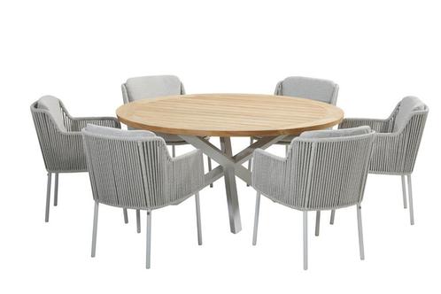 4 Seasons Outdoor Bernini dining set frozen met Prado tafel, Jardin & Terrasse, Ensembles de jardin