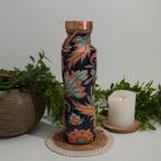 Puur koperen waterfles bloemenprint gebogen ± 750 ml met, Ophalen of Verzenden, Nieuw