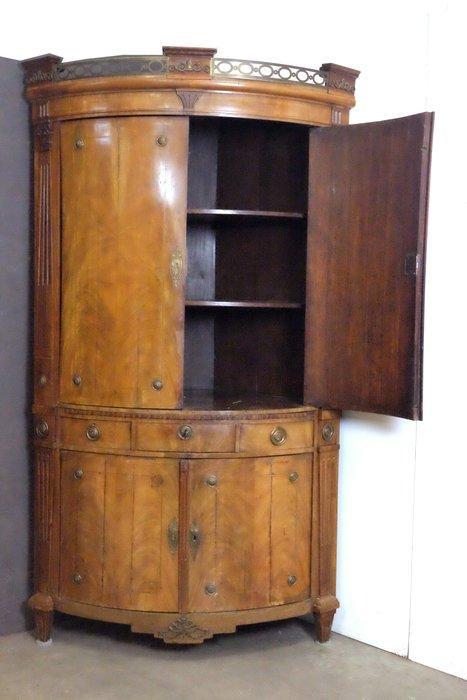Hoekkast - mahonie en Eikenhout, Antiquités & Art, Antiquités | Autres Antiquités