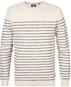 Petrol Trui Palm Streep Ecru maat Maat 52/54 (L) Heren, Kleding | Heren, Maat 52/54 (L), Verzenden, Wit, Nieuw