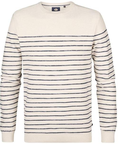 Petrol Trui Palm Streep Ecru maat Maat 52/54 (L) Heren, Kleding | Heren, Truien en Vesten, Wit, Nieuw, Maat 52/54 (L), Verzenden
