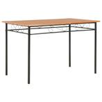 vidaXL Eettafel 120x70x75 cm MDF bruin, Huis en Inrichting, Verzenden, Nieuw