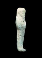 Oud-Egyptisch Blauwe faience Shabti (Zonder Minimumprijs), Antiek en Kunst