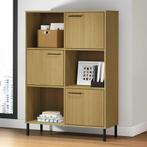 vidaXL Boekenkast met metalen poten OSLO 90x35x128,5 cm hout, Huis en Inrichting, Kasten | Boekenkasten, Verzenden, Nieuw