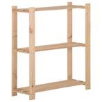 vidaXL Opbergrek 3-laags 80x28,5x90 cm massief grenenhout, Huis en Inrichting, Kasten | Stellingkasten, Verzenden, Nieuw