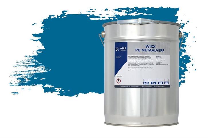 Wixx PU Metaalverf RAL 5017 | Verkeersblauw 2.5L, Doe-het-zelf en Bouw, Verf, Beits en Lak, Nieuw, Verzenden