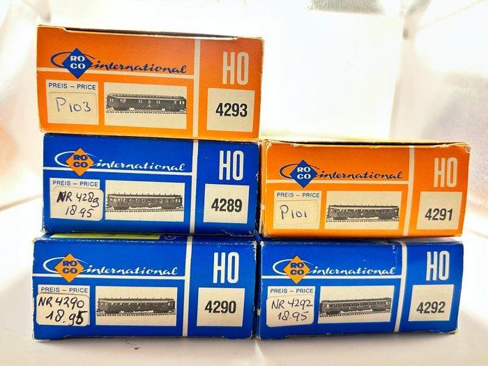 Roco H0 - 489/90/91/92/93 - Modeltrein personenwagen (5) -, Hobby & Loisirs créatifs, Trains miniatures | HO